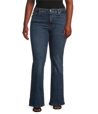 Good American Plus Good Legs Flare Denim Jeans