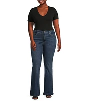 Good American Plus Good Legs Flare Denim Jeans