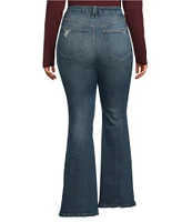 Good American Plus Good Legs Flare Mid Rise Jeans