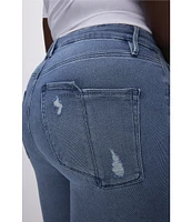Good American Plus Good Legs Straight Denim Split Pocket Jeans