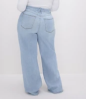 Good American Plus Good Skate Wide Leg Jeans