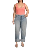 Good American Plus Good Standard Barrel Relaxed High Rise Jeans