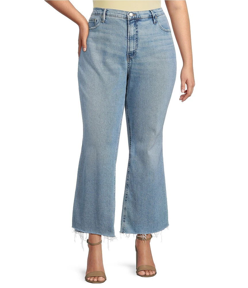 Good American Plus Good Standard High Rise Kick Flare Jeans