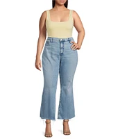 Good American Plus Good Standard High Rise Kick Flare Jeans