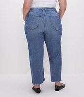 Good American Plus Size Denim Good Waist Palazzo High Rise Cropped Jeans