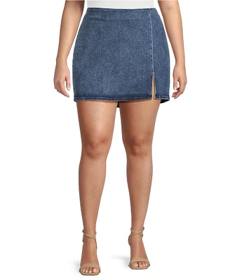 Good American Plus Size Denim Mini Skirt