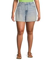 Good American Plus Size Good 90s Mid Rise Shorts
