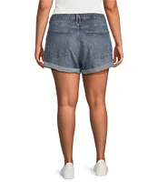Good American Plus Size Good Girlfriend Mid Rise Shorts
