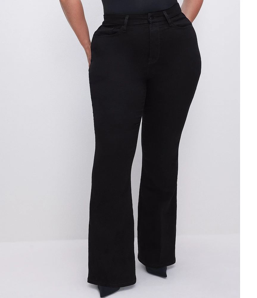 Good American Plus Size Good Legs Flare Denim Never Fade Jeans