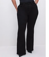 Good American Plus Size Good Legs Flare Denim Never Fade Jeans