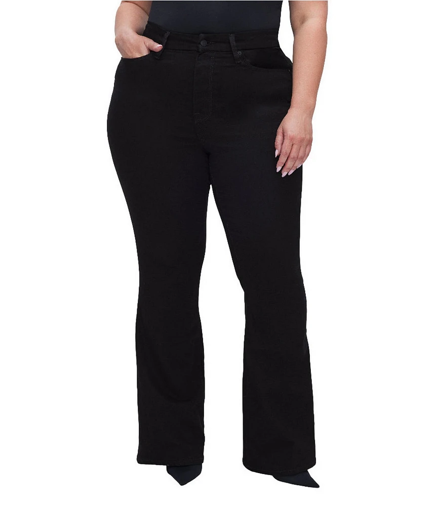 Good American Plus Size Good Legs Flare Denim Never Fade Jeans