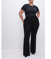 Good American Plus Size Good Legs Flare Denim Never Fade Jeans