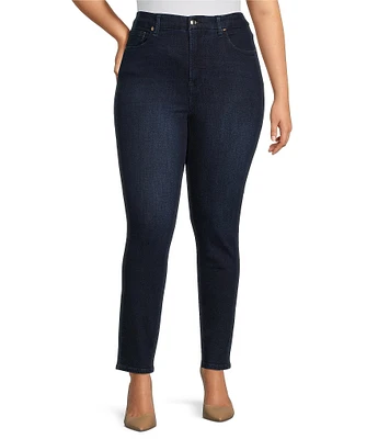 Good American Plus Size Good Legs High Rise Gap-Proof Waistband Stretch Denim Skinny Jeans