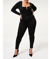Good American Plus Size Good Legs High Waisted Stretch Denim Skinny Jeans