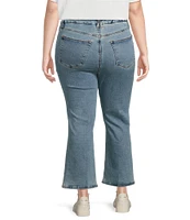 Good American Plus Size Good Legs Mid Rise Cropped Mini Boot Jeans