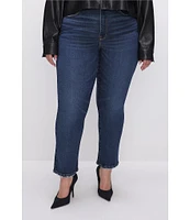 Good American Plus Size Good Legs Straight Denim Jeans