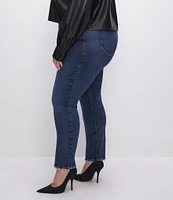 Good American Plus Size Good Legs Straight Denim Jeans