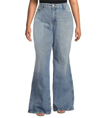 Good American Plus Size Good Skate High Rise Wide Leg Jeans