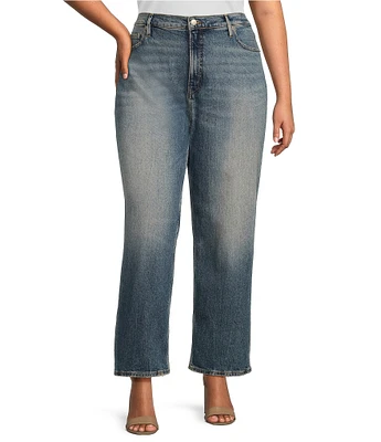 Good American Plus Size Good Standard Mid Rise Straight Jeans