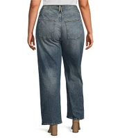 Good American Plus Size Good Standard Mid Rise Straight Jeans