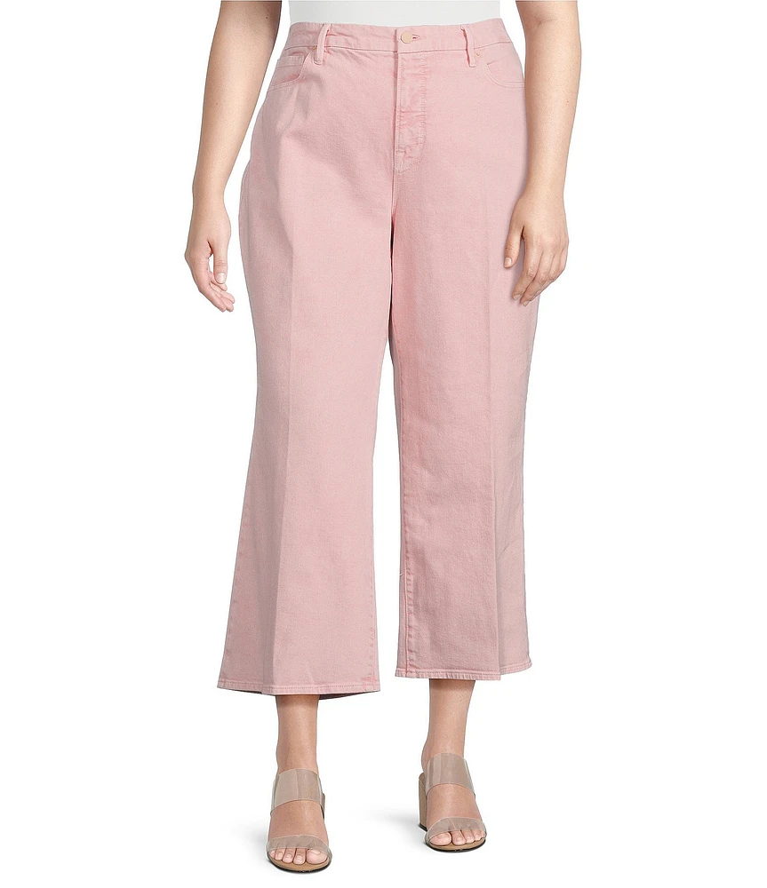 Good American Plus Size Good Waist Cropped Palazzo Jeans