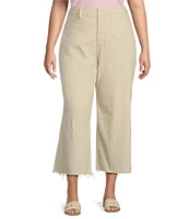 Good American Plus Size Good Waist High Rise Palazzo Cropped Leg Jean