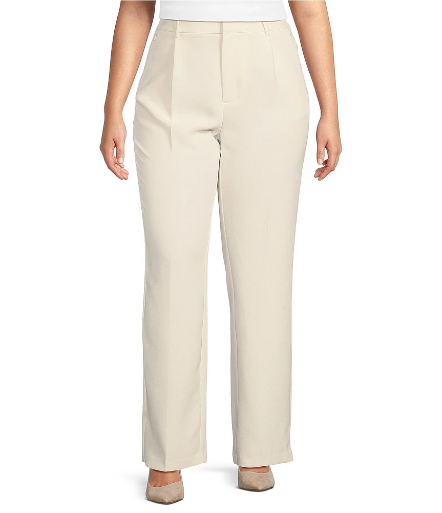 Good American Plus Size Luxe Suiting Column Trouser