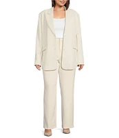 Good American Plus Size Luxe Suiting Column Trouser