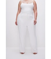 Good American Plus Size Luxe Suiting Column Trouser