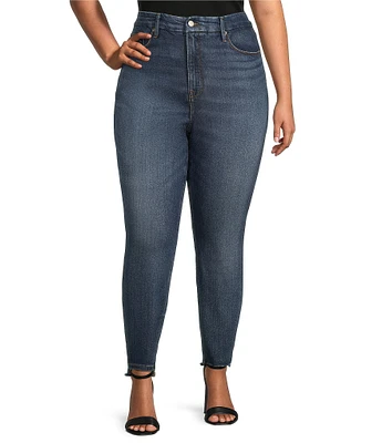 Good American Plus Size Soft Tech Good Waist High Rise Skinny Cropped Jeans