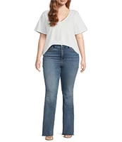 Good American Plus Soft Tech Good Classic Bootcut Jeans