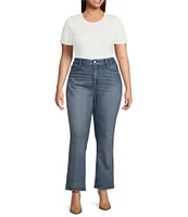 Good American Plus Soft Tech Good Legs Mid Rise Straight Jeans