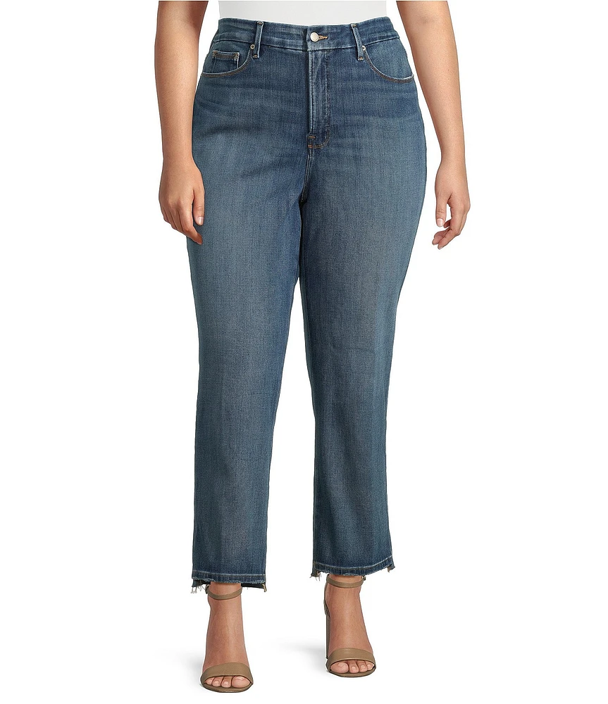 Good American Plus Soft Tech Good Legs Straight Jeans