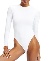 Good American Scuba Crew Neck Long Sleeve Bodysuit