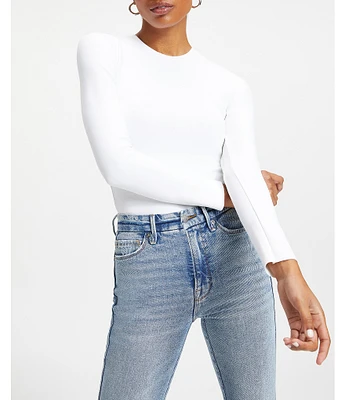 Good American Scuba Crew Neck Long Sleeve Bodysuit