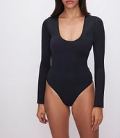 Good American Scuba Scoop Neck Long Sleeve Bodysuit