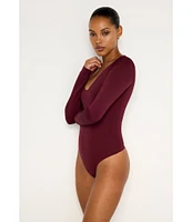 Good American Scuba Scoop Neck Long Sleeve Bodysuit