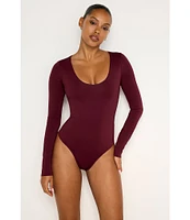 Good American Scuba Scoop Neck Long Sleeve Bodysuit