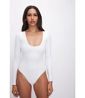 Good American Scuba Scoop Neck Long Sleeve Bodysuit