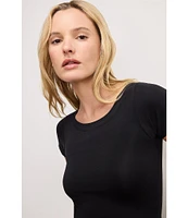 Good American Short Sleeve Boatneck Tee