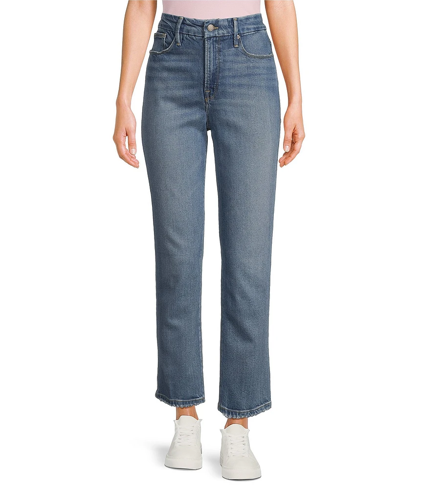 Good American Soft Tech Good Legs Mid Rise Straight Jeans