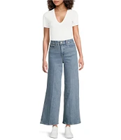 Good American Soft Tech Good Skate Cropped Wide Leg Jeans