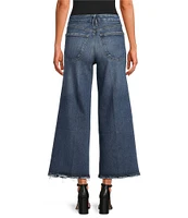 Good American Soft Tech Good Waist High Rise Cropped Palazzo Jeans