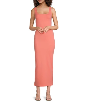 Good American Square Neck Sleeveless Scuba Maxi Dress