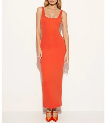 Good American Square Neck Sleeveless Scuba Maxi Dress