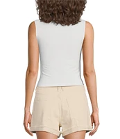 Good American Super Stretch Boat Neck Sleeveless Tank