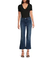 Good American Super Stretch Deep V Short Sleeve Bodysuit