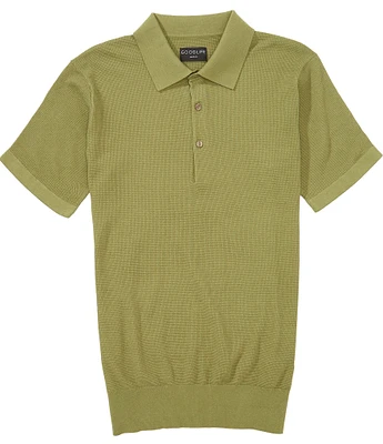 Goodlife Solid Waffle Short Sleeve Polo Shirt