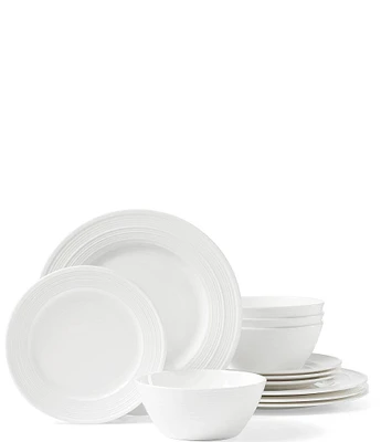 Gorham Branford Bone China 12-Piece Dinnerware Set