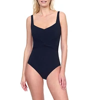 Gottex Beaute Luxury Sweetheart Neck Tummy Control One Piece Swimsuit